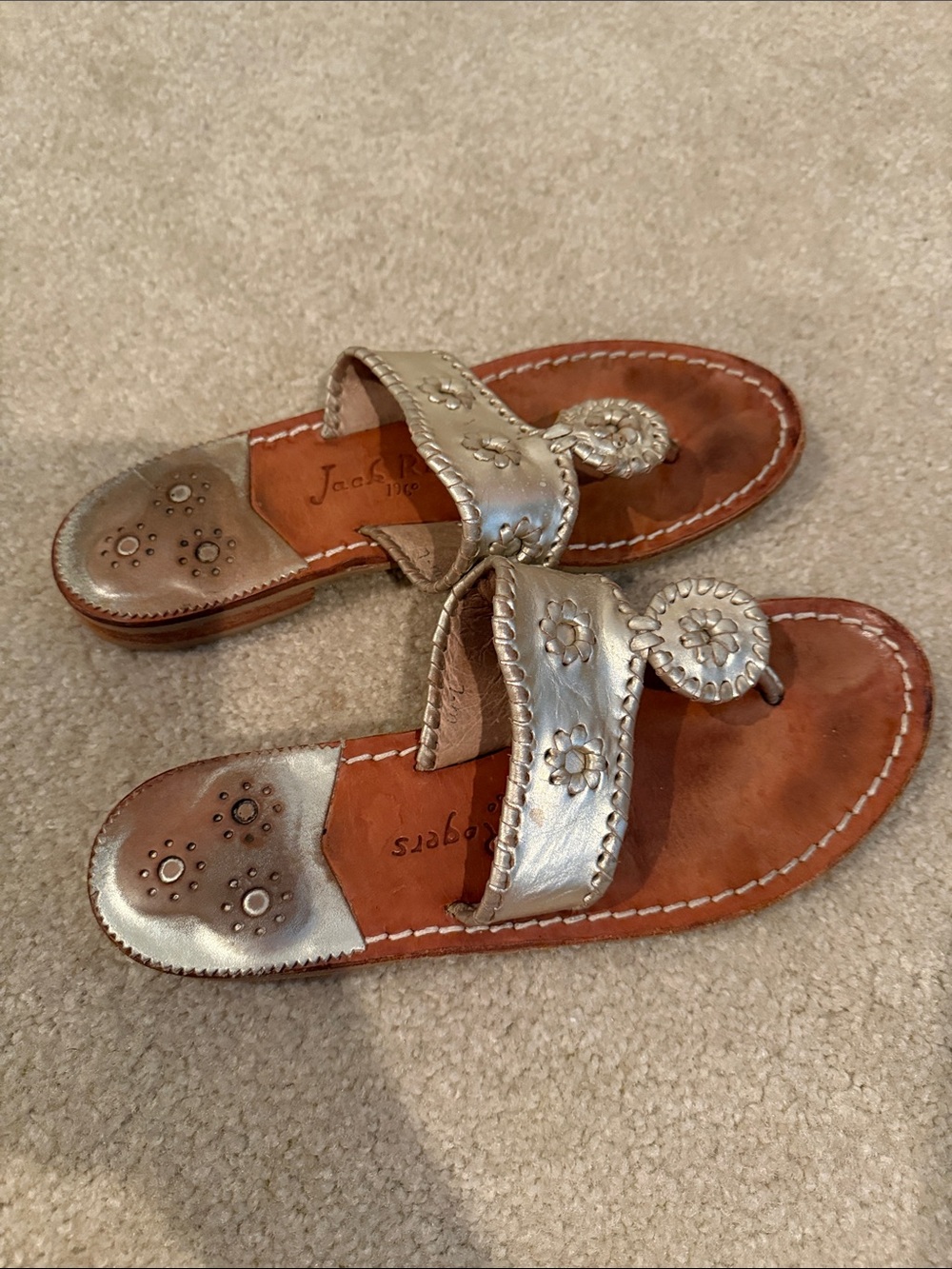 Jack Rogers Navajo sandal in gold